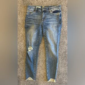 Kut from the Kloth Blue Distressed Skinny Jeans
